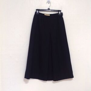 Jaeger of London Vintage Black 100% Wool A-line Full Skirt Size 25